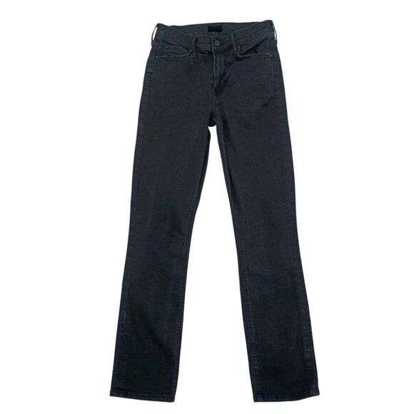 Mother Jeans Womens 25 Black The Mid Rise Dazzler Ankle Not Guilty Skinny - Picture 1 of 11